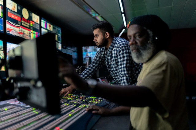 Broadcast journalism studio
